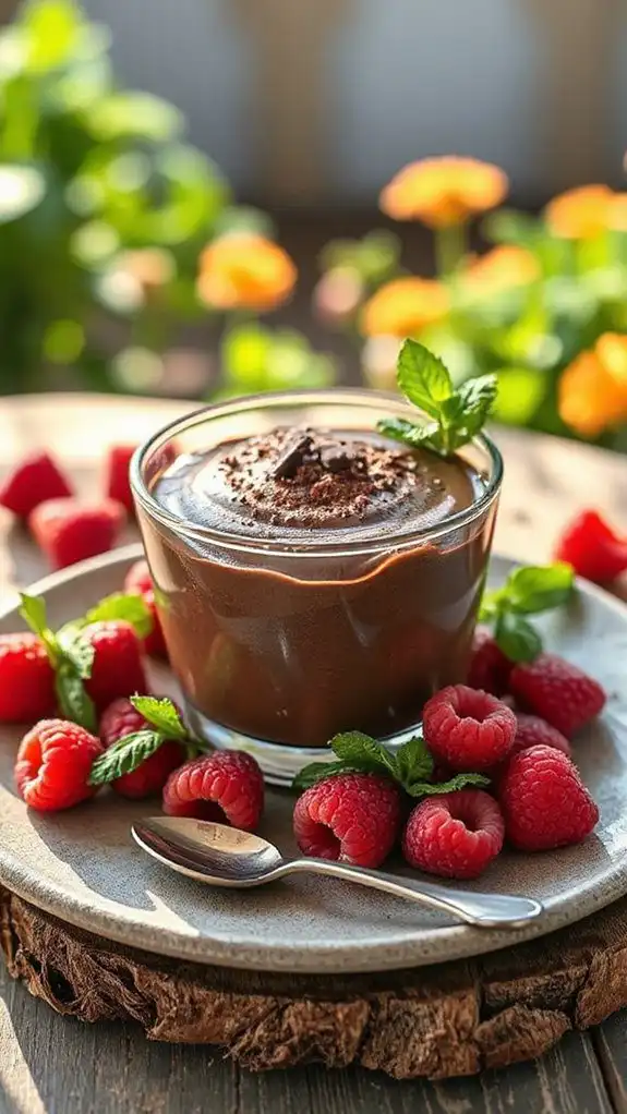 guilt free creamy chocolate mousse