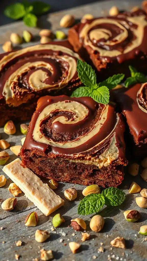 halva infused fudgy brownies