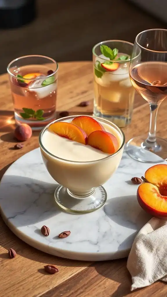 harmonious peach beverage pairings