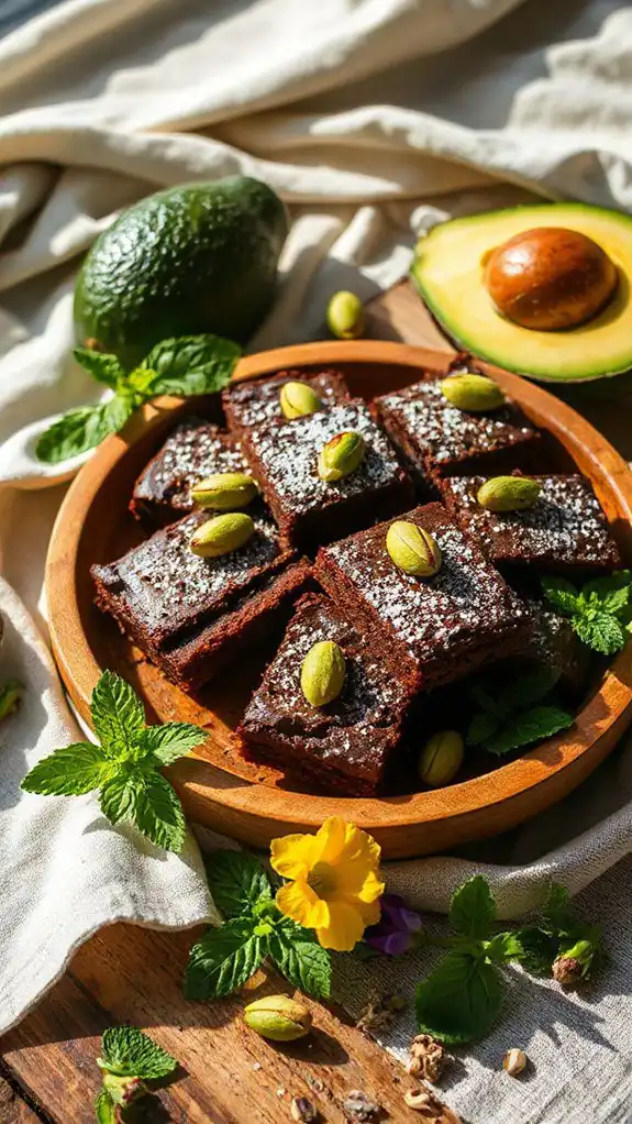 healthier decadent avocado brownies