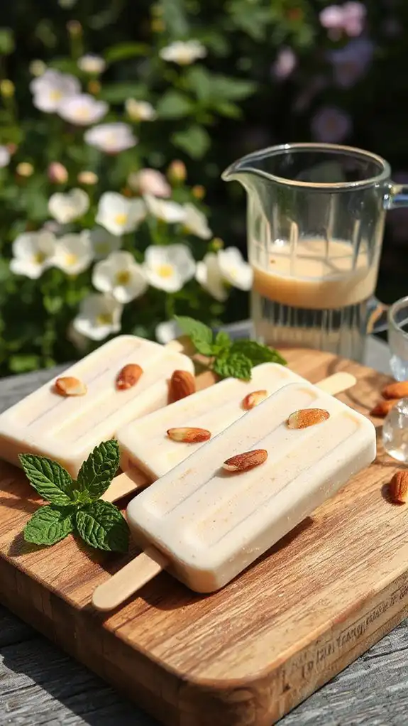 healthy almond popsicle treats