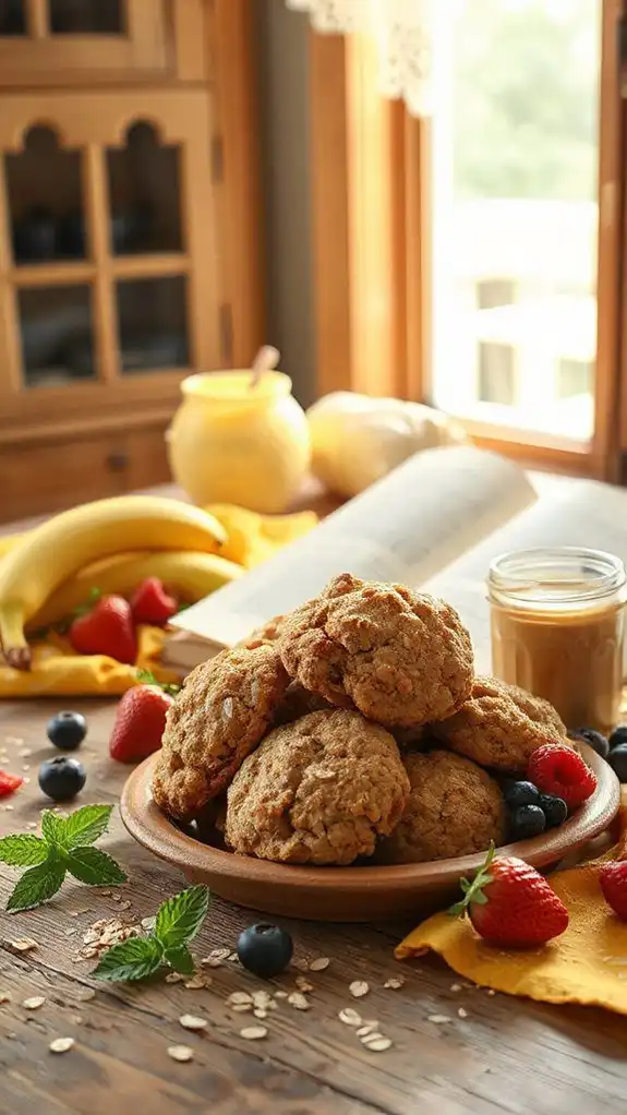 healthy banana oatmeal cookies