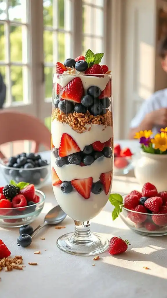 healthy berry yogurt parfait