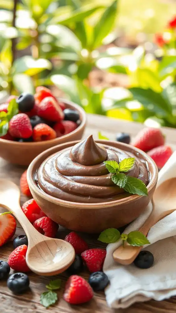 healthy chocolate avocado mousse