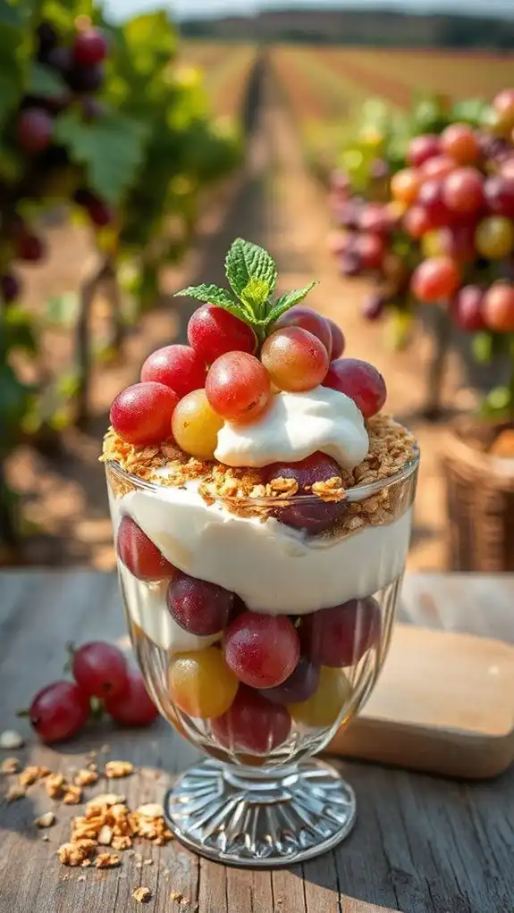 healthy grape yogurt parfaits
