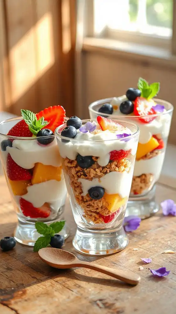 healthy layered yogurt dessert