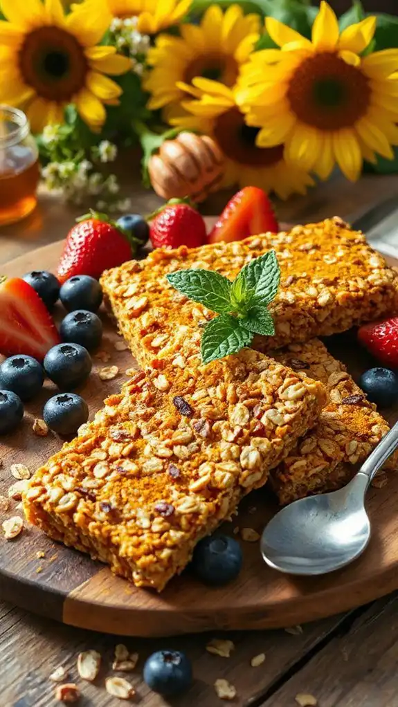 healthy turmeric granola bars