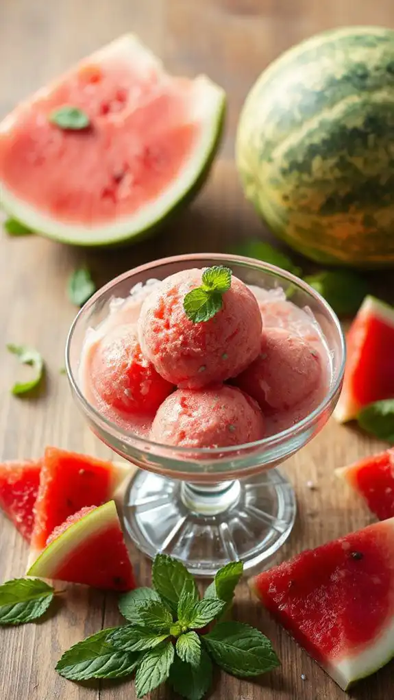 healthy watermelon chia sorbet