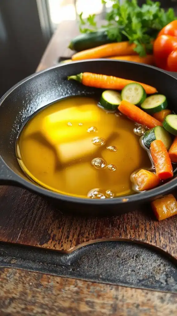 heat olive oil pan