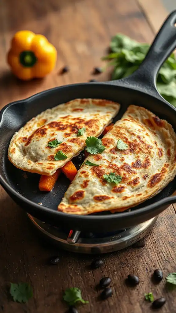 heat quesadillas in skillet heat quesadillas in skillet