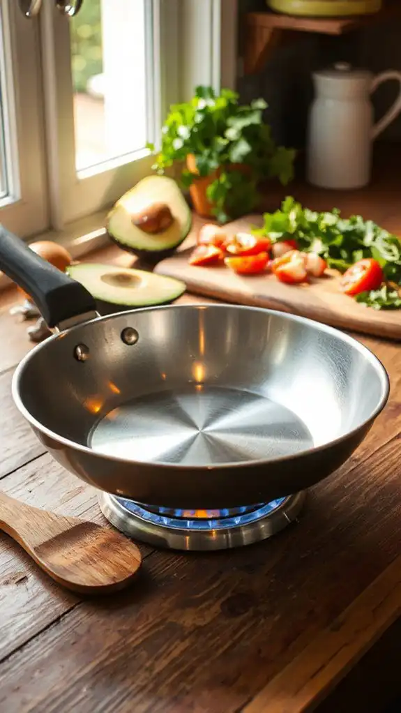 heat skillet on medium