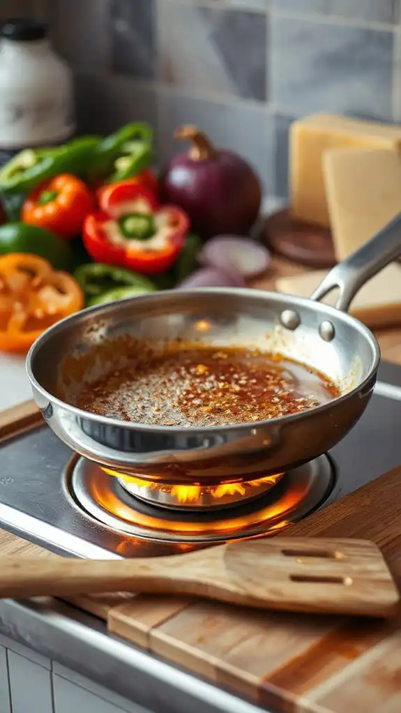 heat skillet to medium heat skillet to medium