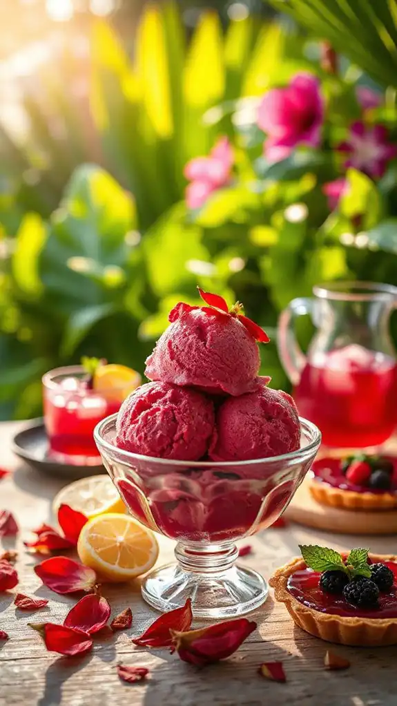 hibiscus ice cream delight