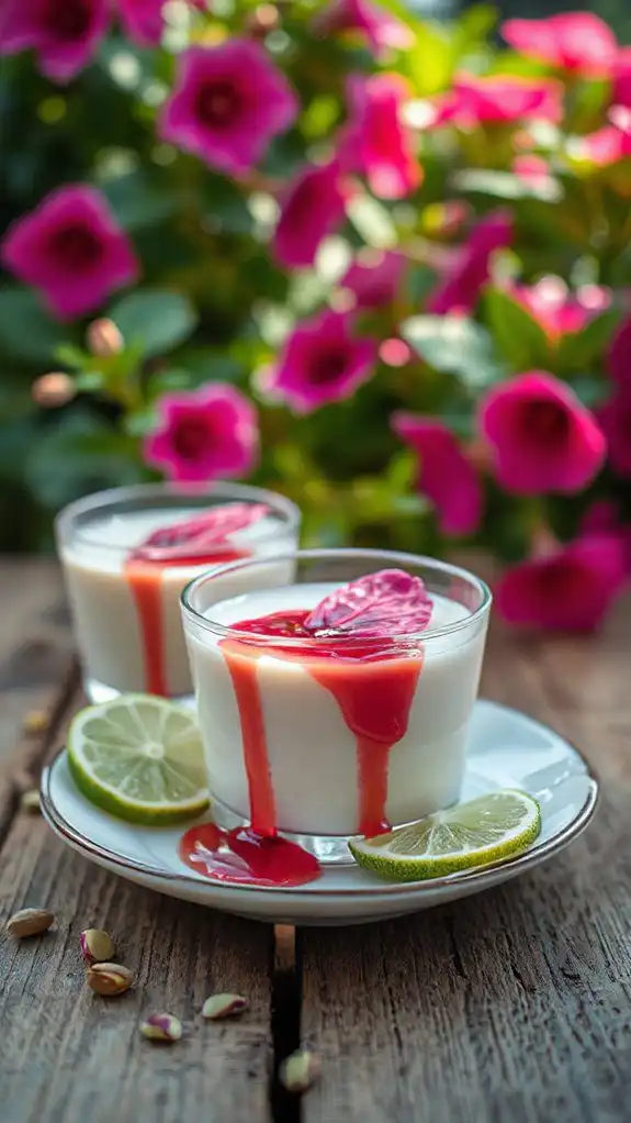 hibiscus lime panna cotta delight hibiscus lime panna cotta delight