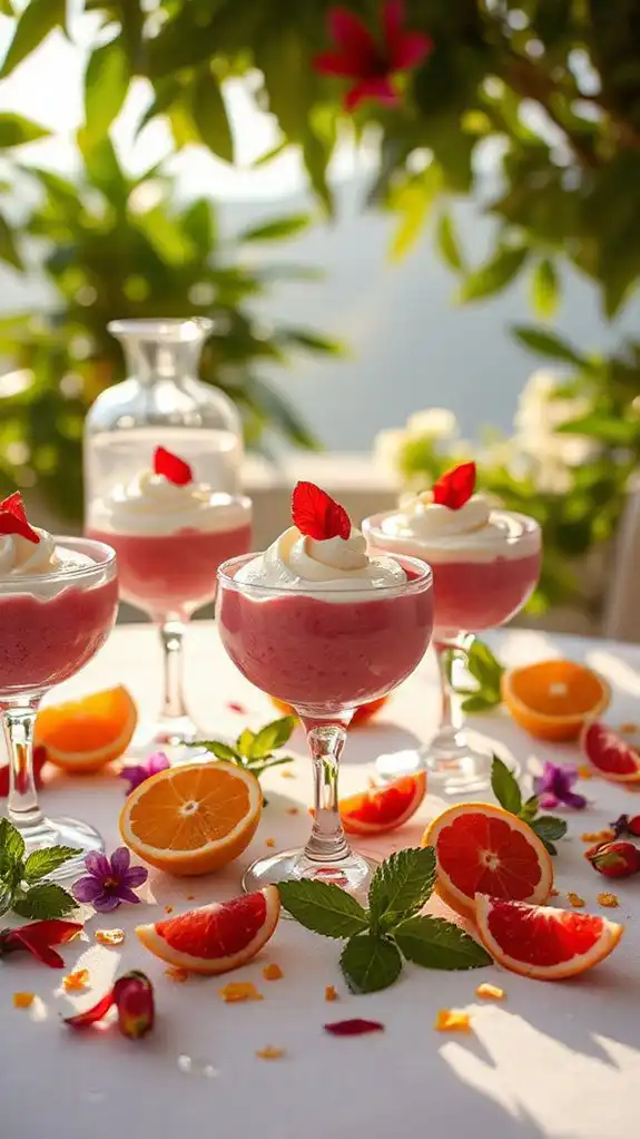 hibiscus mousse summer dessert