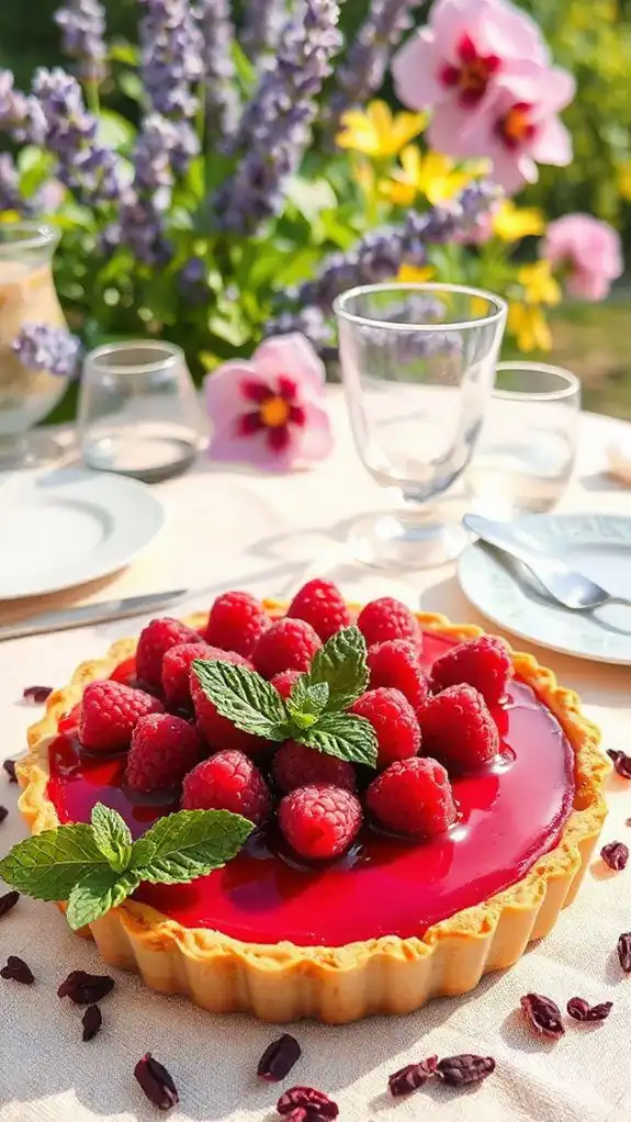 hibiscus raspberry summer tart