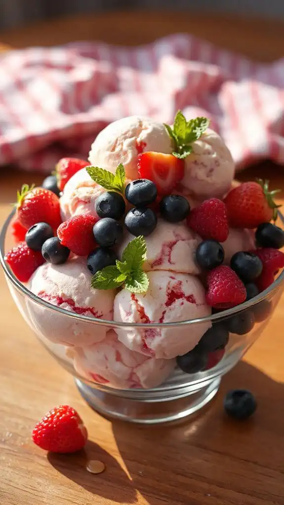homemade strawberry ice cream