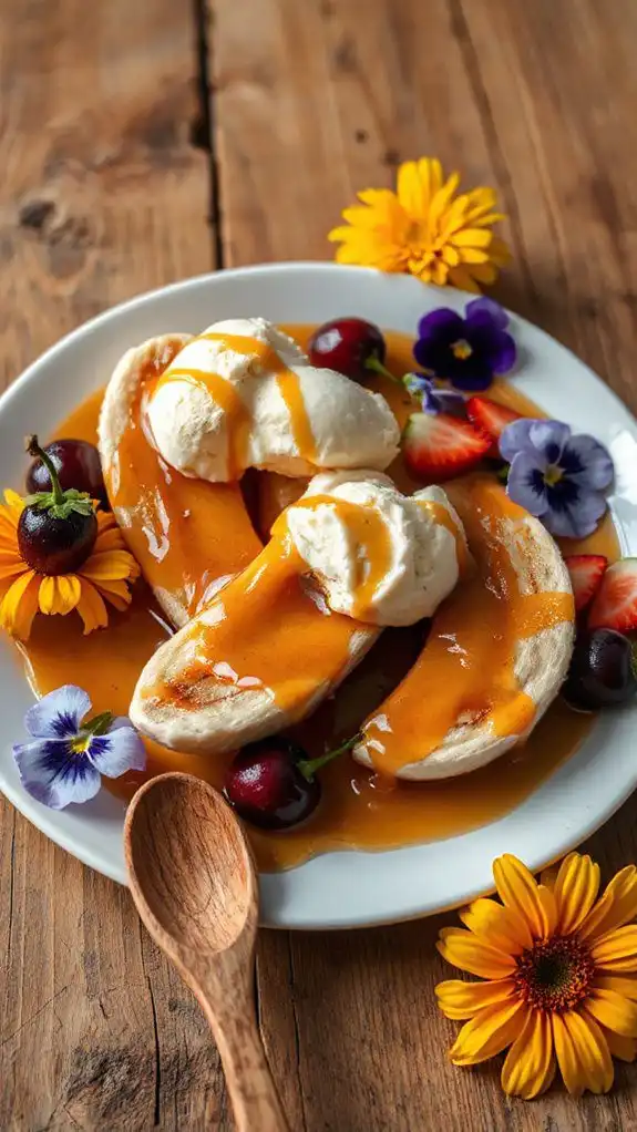 honey caramelized banana dessert