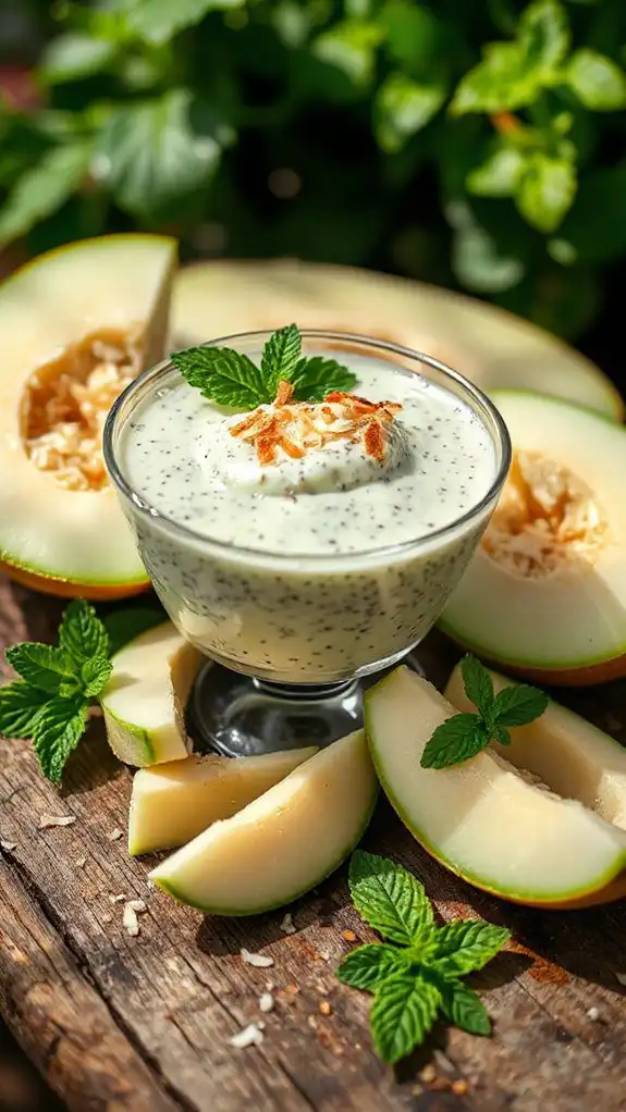 honeydew coconut chia pudding