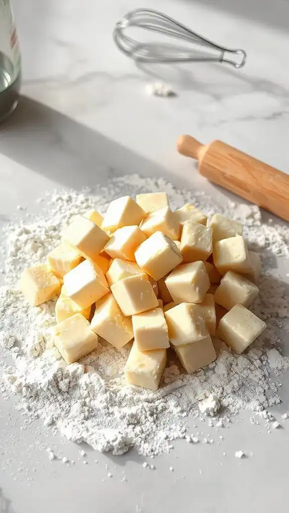 incorporate cold butter cubes