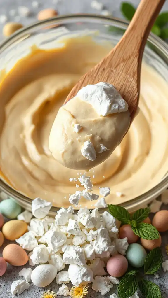 incorporate crushed meringue carefully incorporate crushed meringue carefully