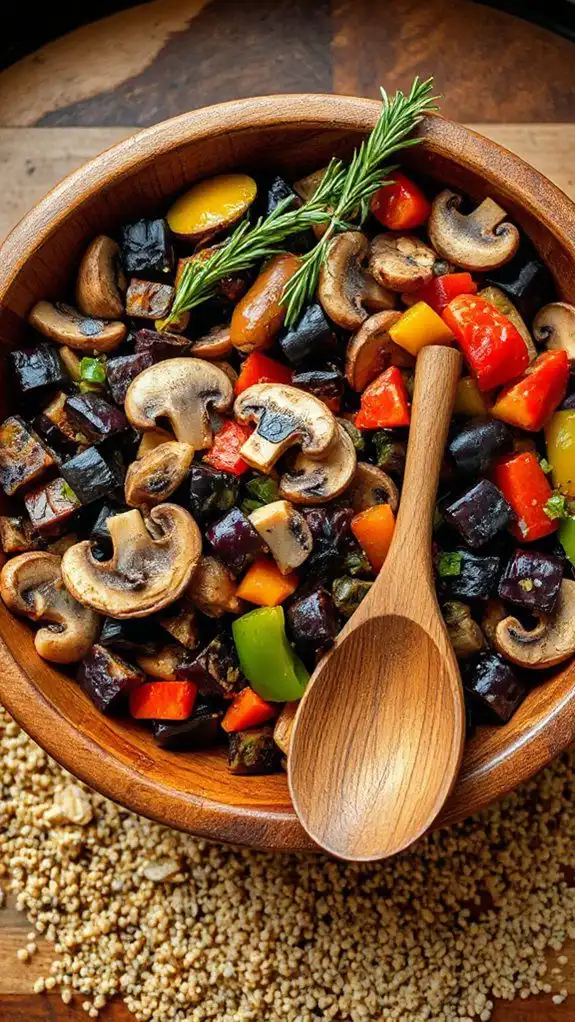 incorporate diced veggies gently