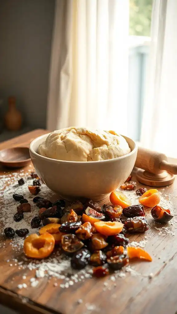 incorporate dried fruits dough incorporate dried fruits dough