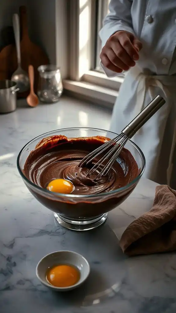 incorporate egg yolks gently incorporate egg yolks gently