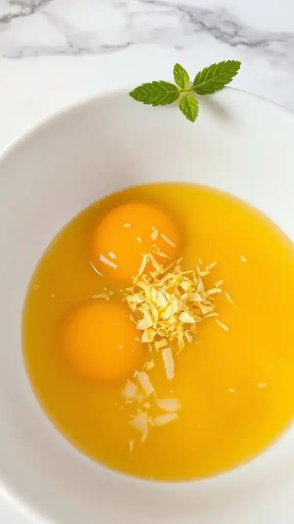 incorporate eggs and zest