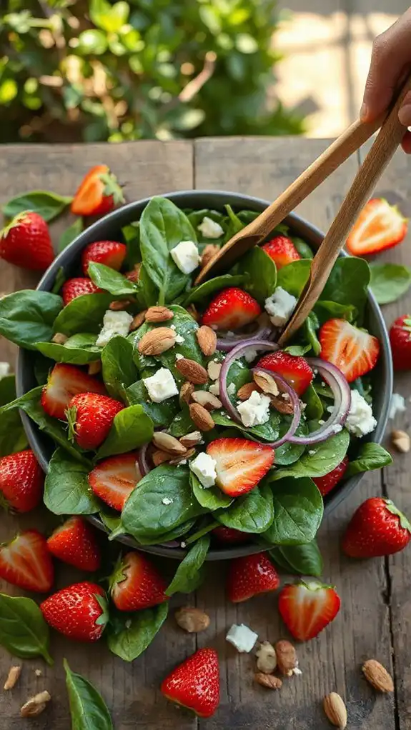 incorporate fresh spinach thoroughly