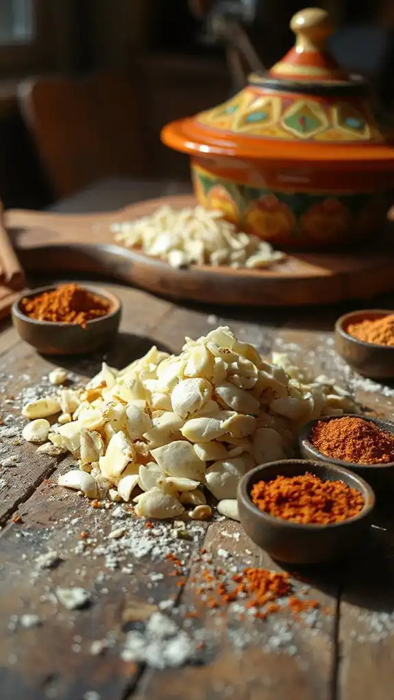 incorporate garlic and spices