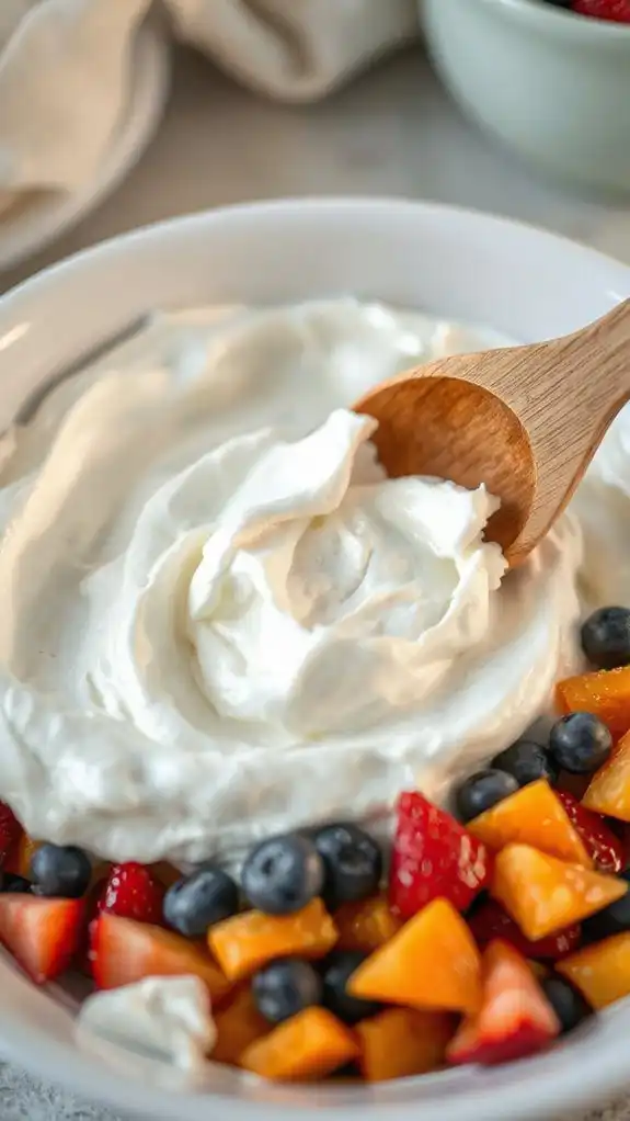 incorporate marshmallow cream gently