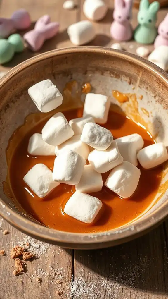 incorporate marshmallows into mixture