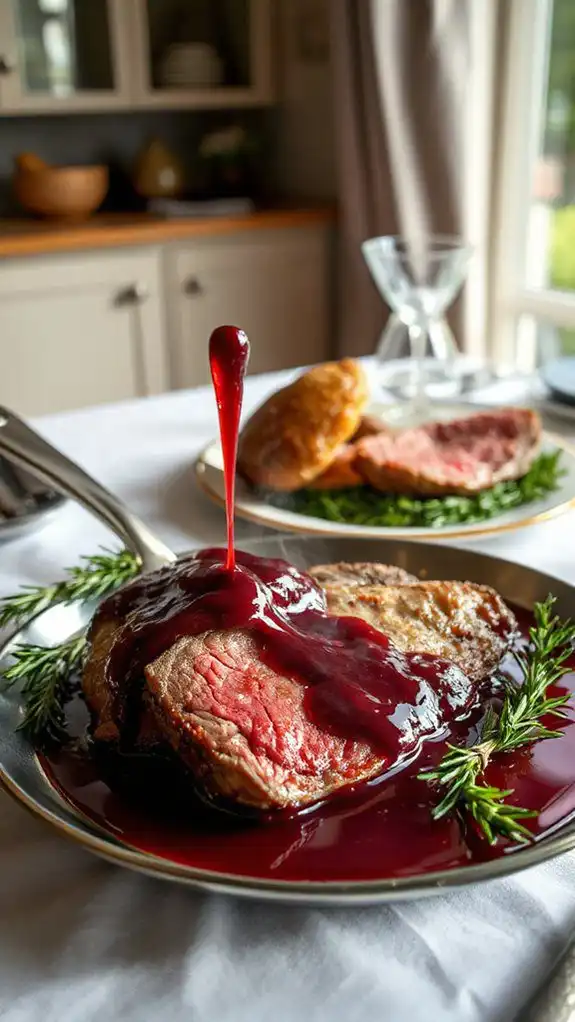 incorporate red wine sauce