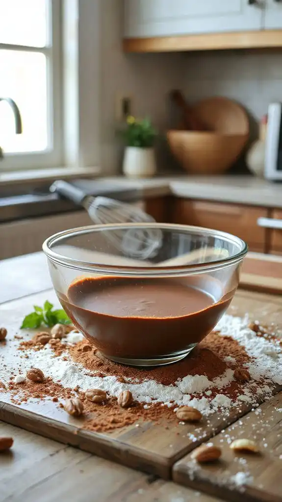 incorporate rich cocoa smoothly