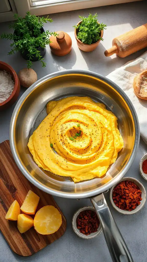 incorporate scrambled eggs