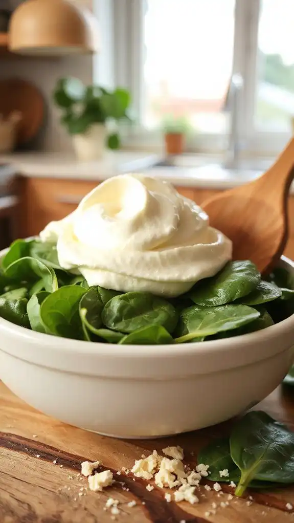 incorporate spinach and cream cheese incorporate spinach and cream cheese