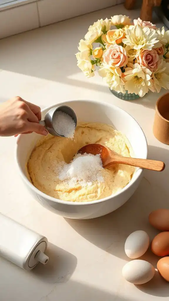 incorporate sugar mixture gently