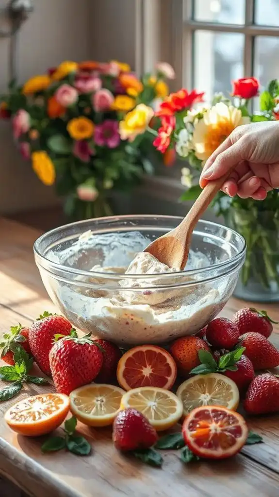 incorporate the fruit mixture