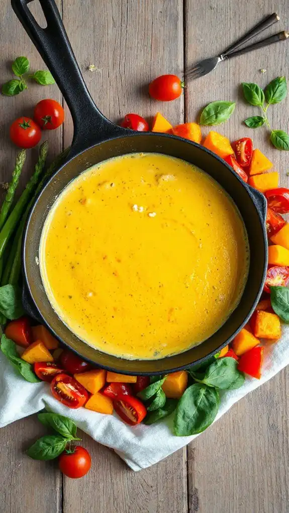 incorporate veggies into eggs