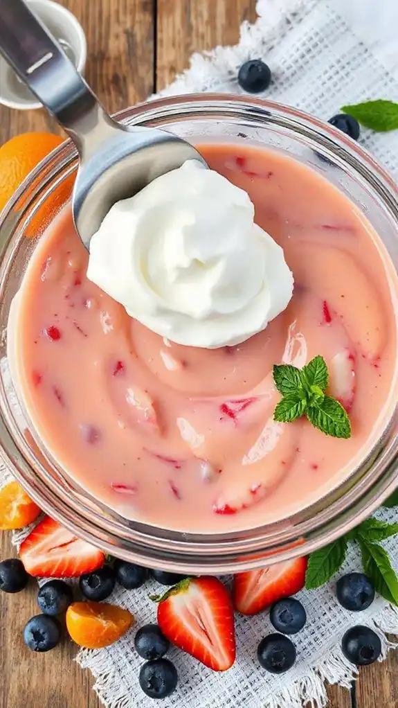 incorporate whipped topping gently