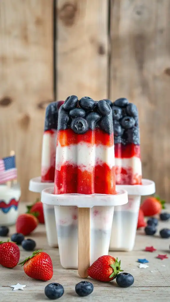independence day themed popsicles