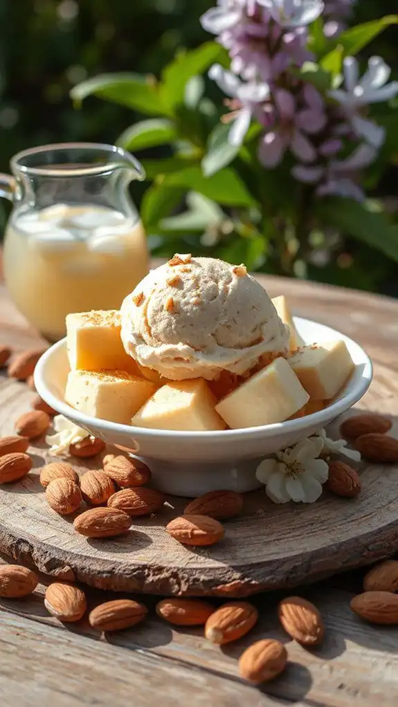 indulgent almond marzipan ice cream