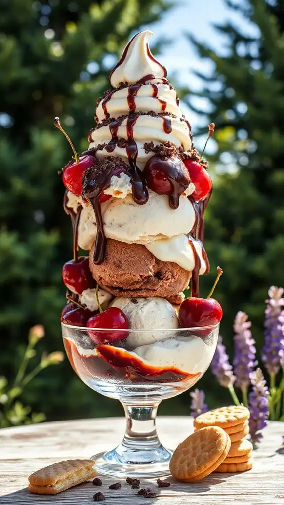 indulgent chocolate cherry dessert