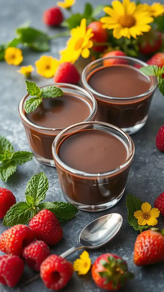 indulgent chocolate custard dessert