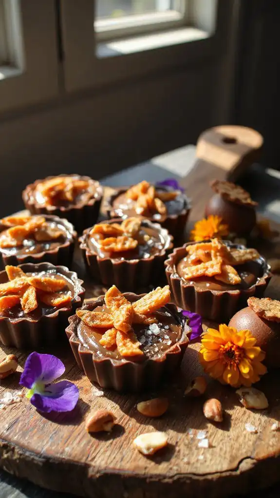 indulgent chocolate praline tarts