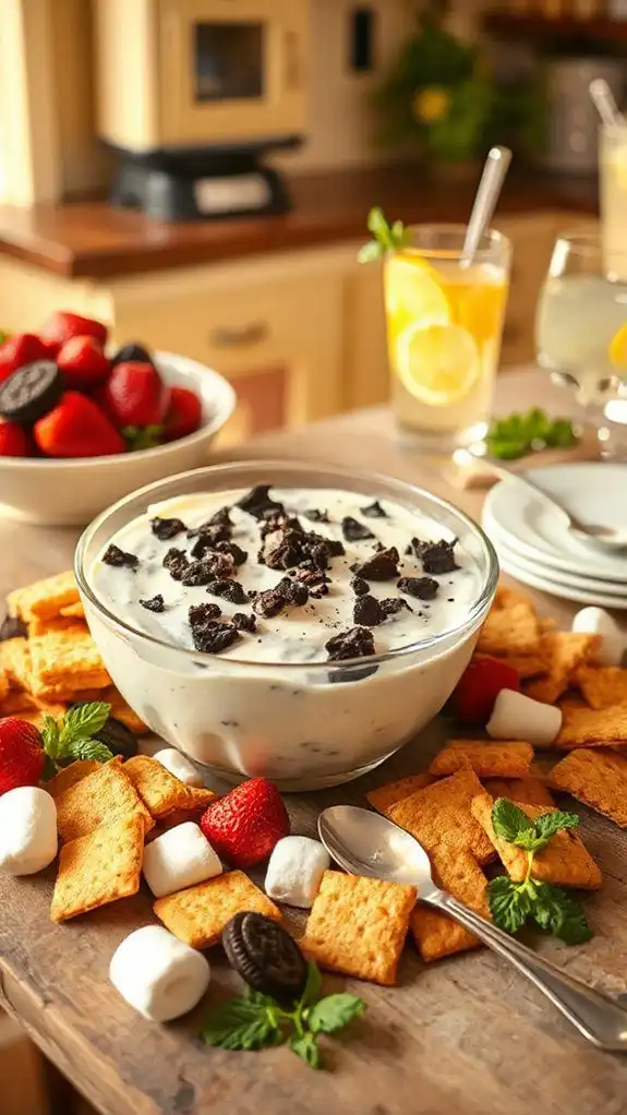 indulgent cookies and cream dip