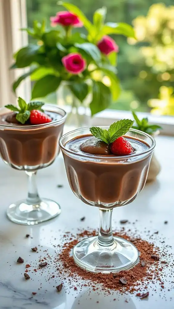 indulgent mint chocolate mousse