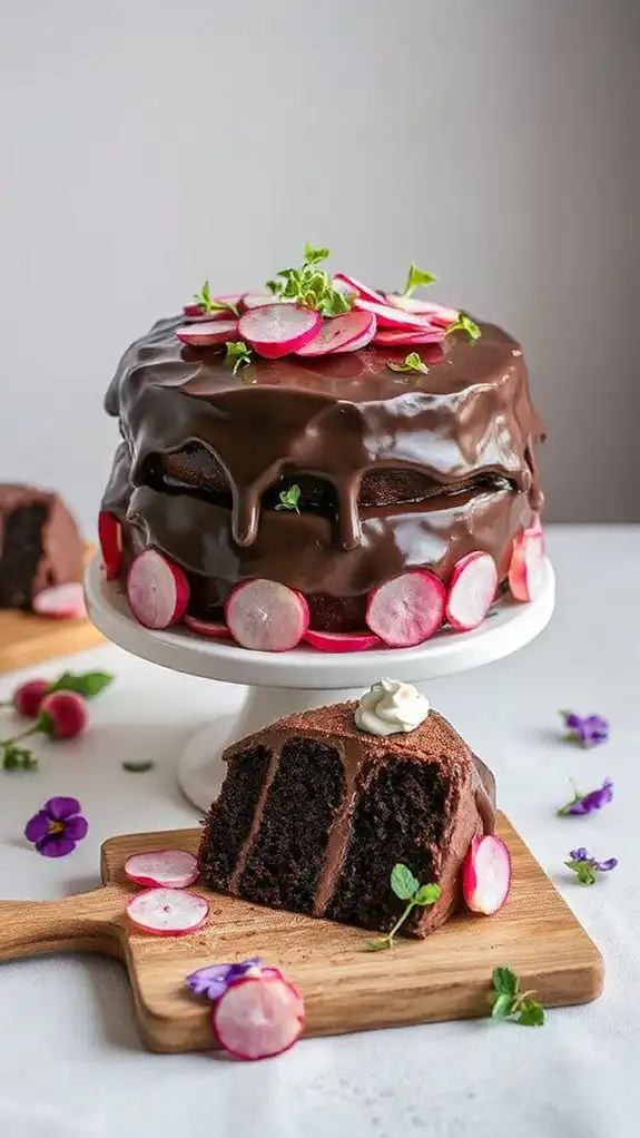 innovative chocolate radish cake