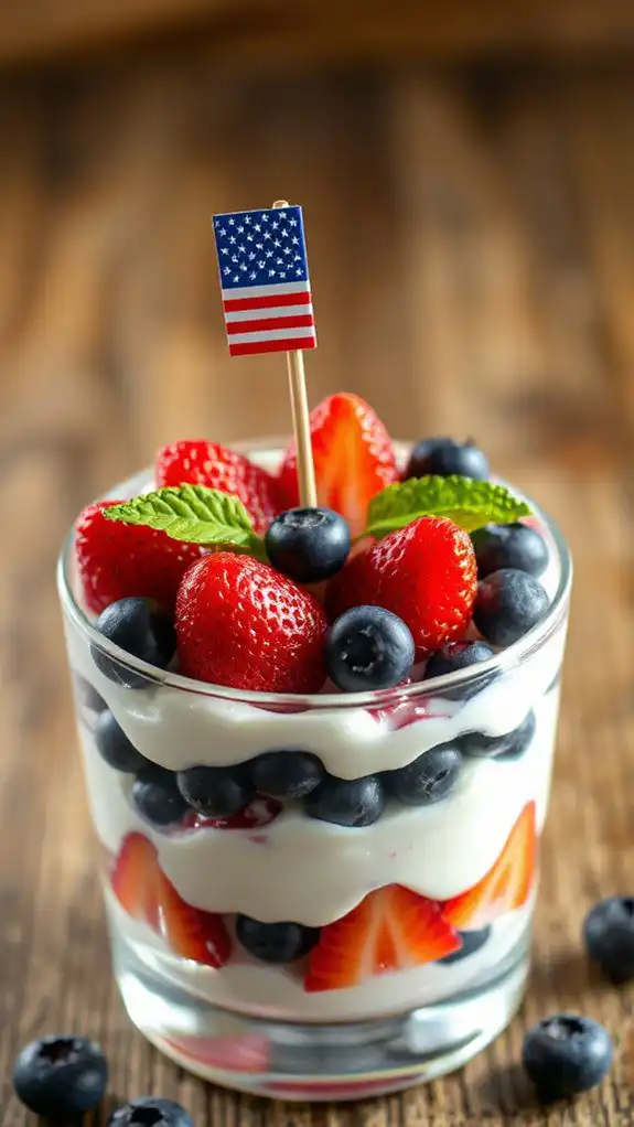 insert patriotic flag toothpick